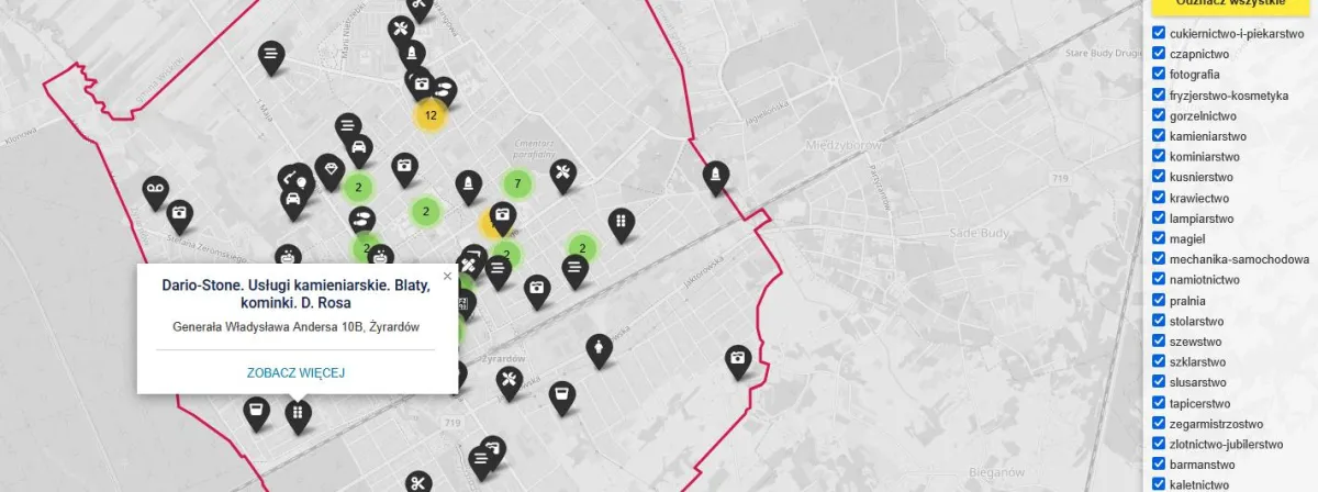 mapa rzemiosła